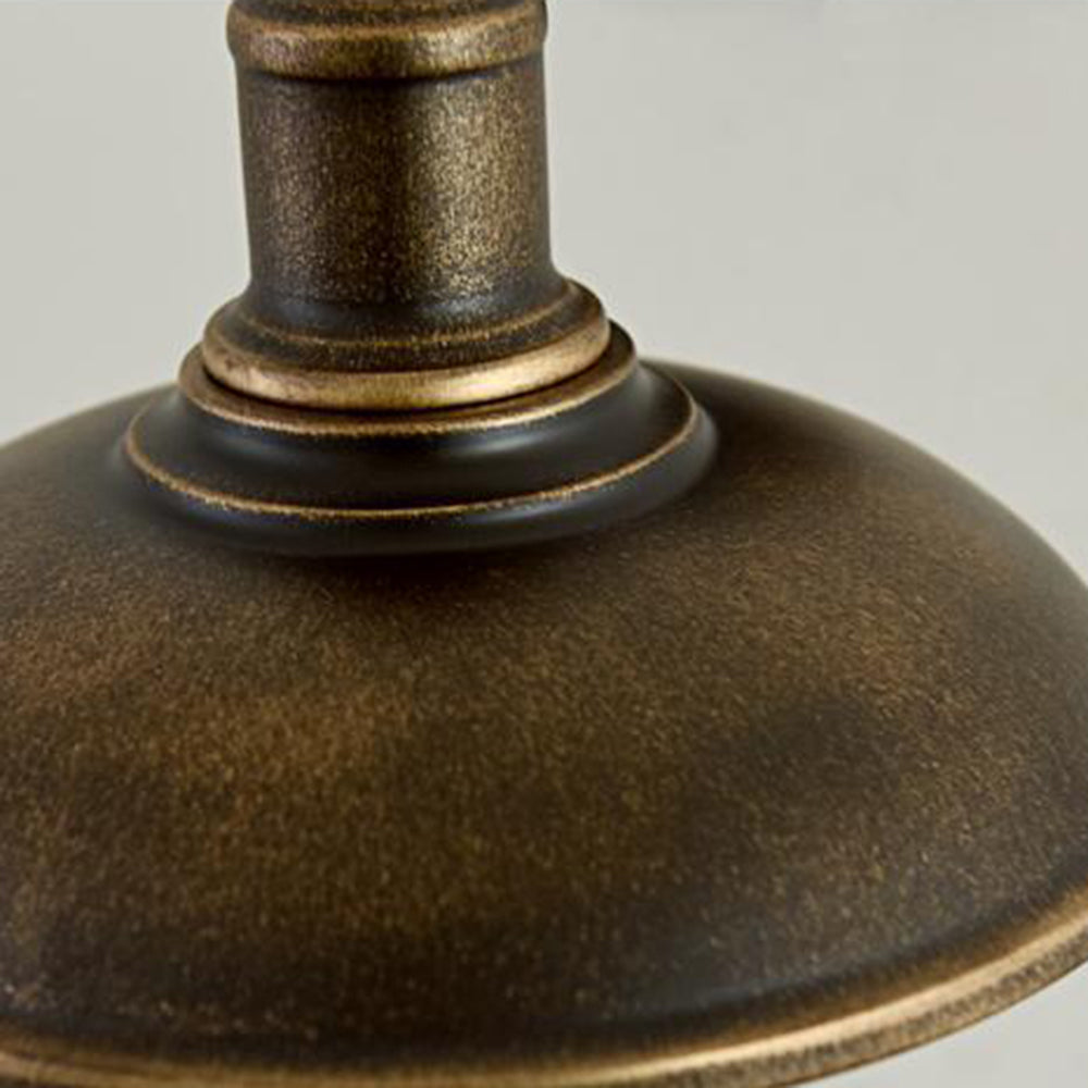 Rustic Bowl-Shaped Outdoor Wall Lamp – Antique Brass, Waterproof Design
