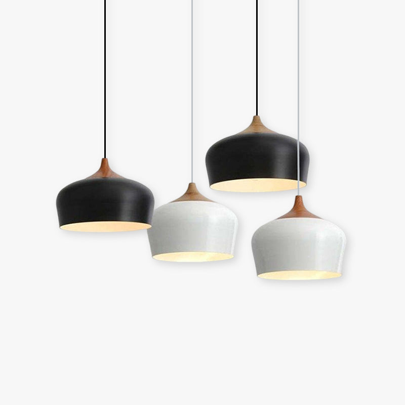 Scandinavian Dome Pendant Light, Mid-Century Flair