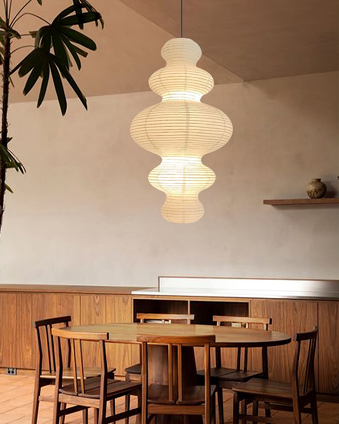 Sculptural Pendant Light & Minimalist Aesthetic