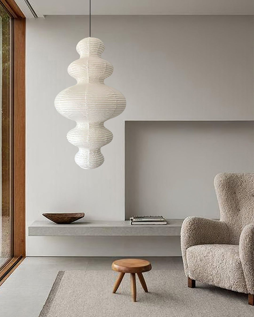 Sculptural Pendant Light & Minimalist Aesthetic
