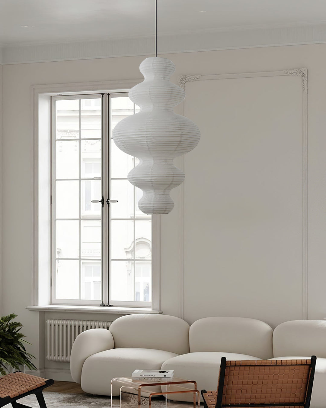 Sculptural Pendant Light & Minimalist Aesthetic