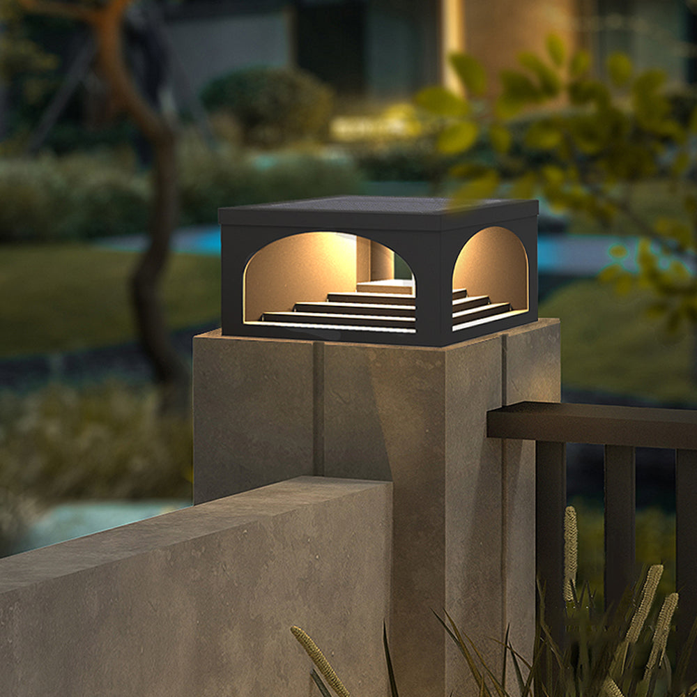 Sleek Modern Outdoor Post-Pier Black Light