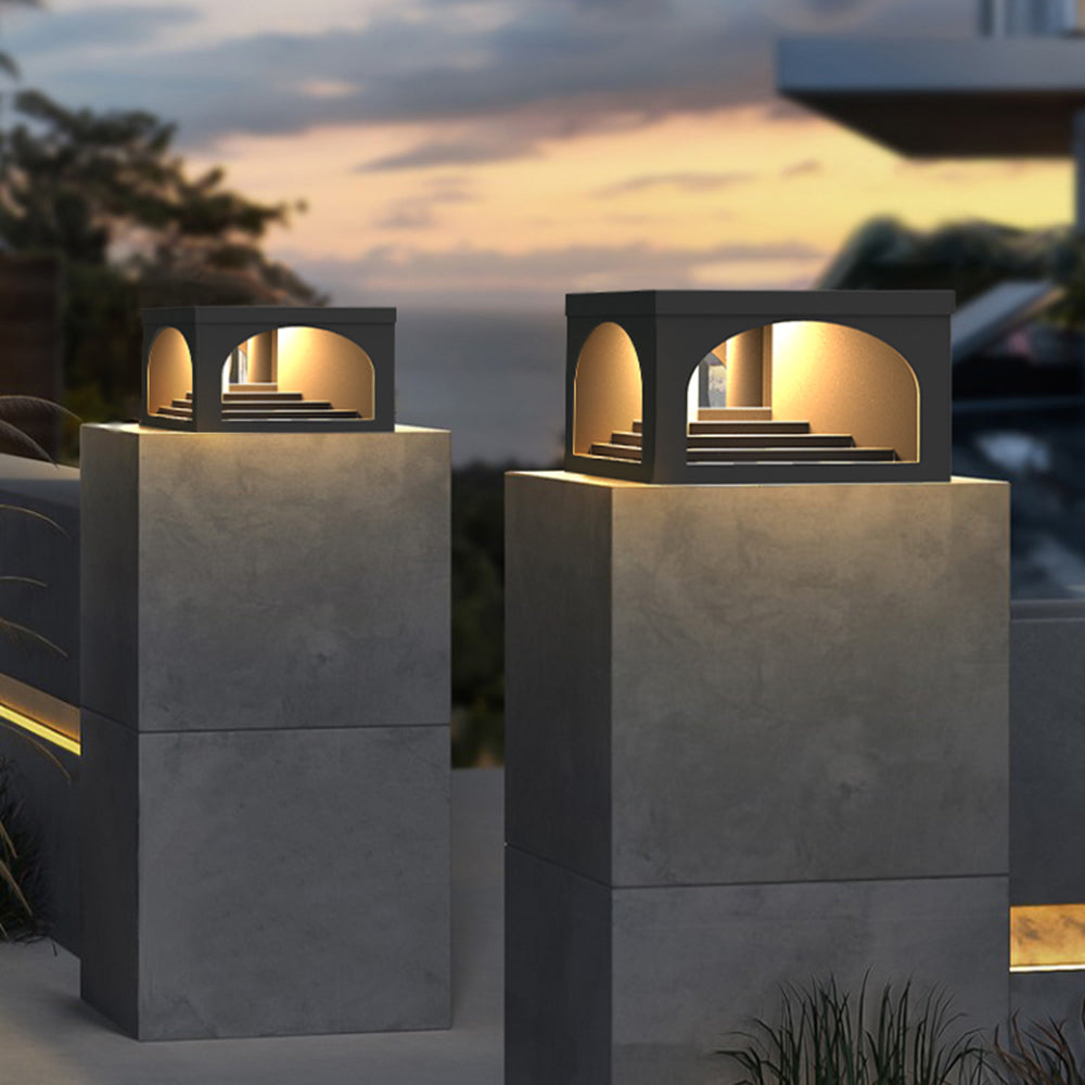 Sleek Modern Outdoor Post-Pier Black Light
