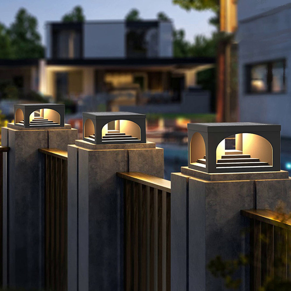 Sleek Modern Outdoor Post-Pier Black Light