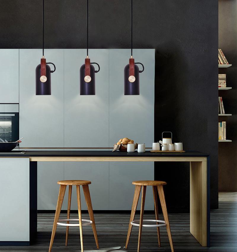 Sleek Mid-Century Pendant Light with Rotating Head