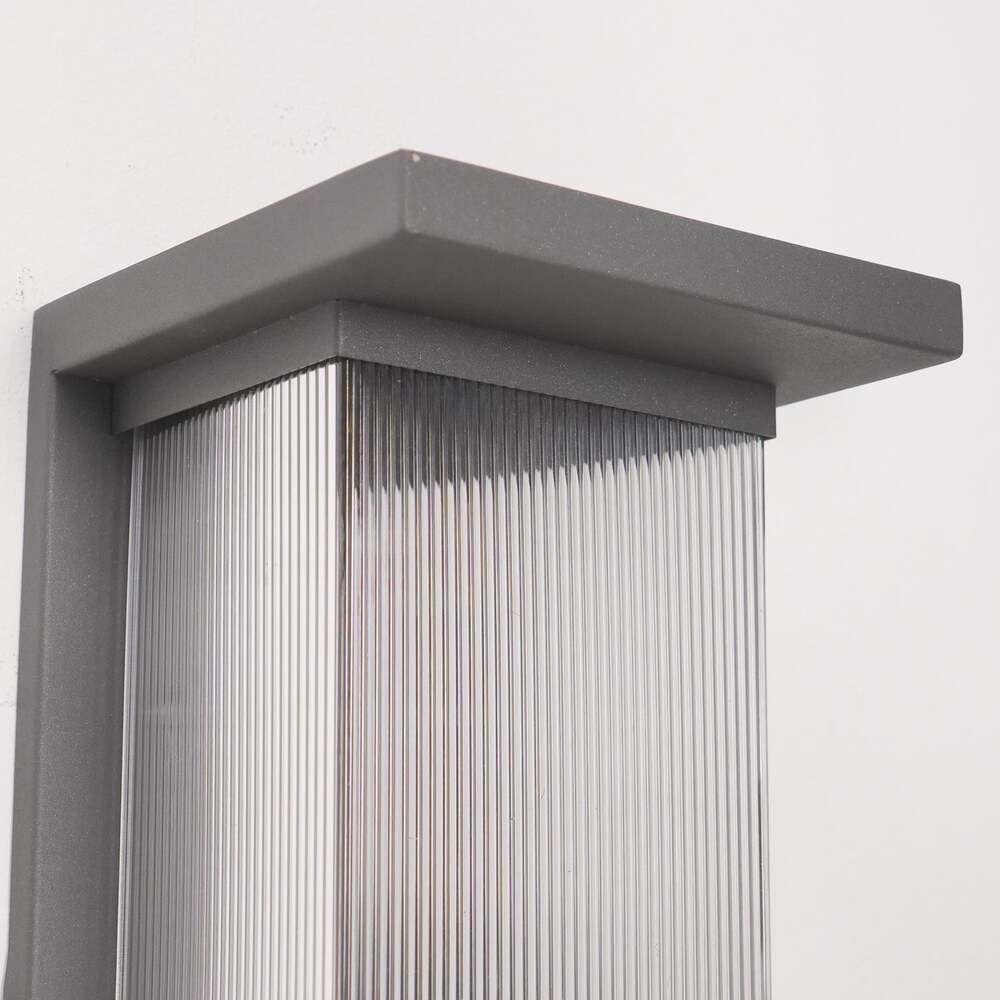 Modern Rectangular Outdoor Wall Lamp with Sleek Waterproof Design