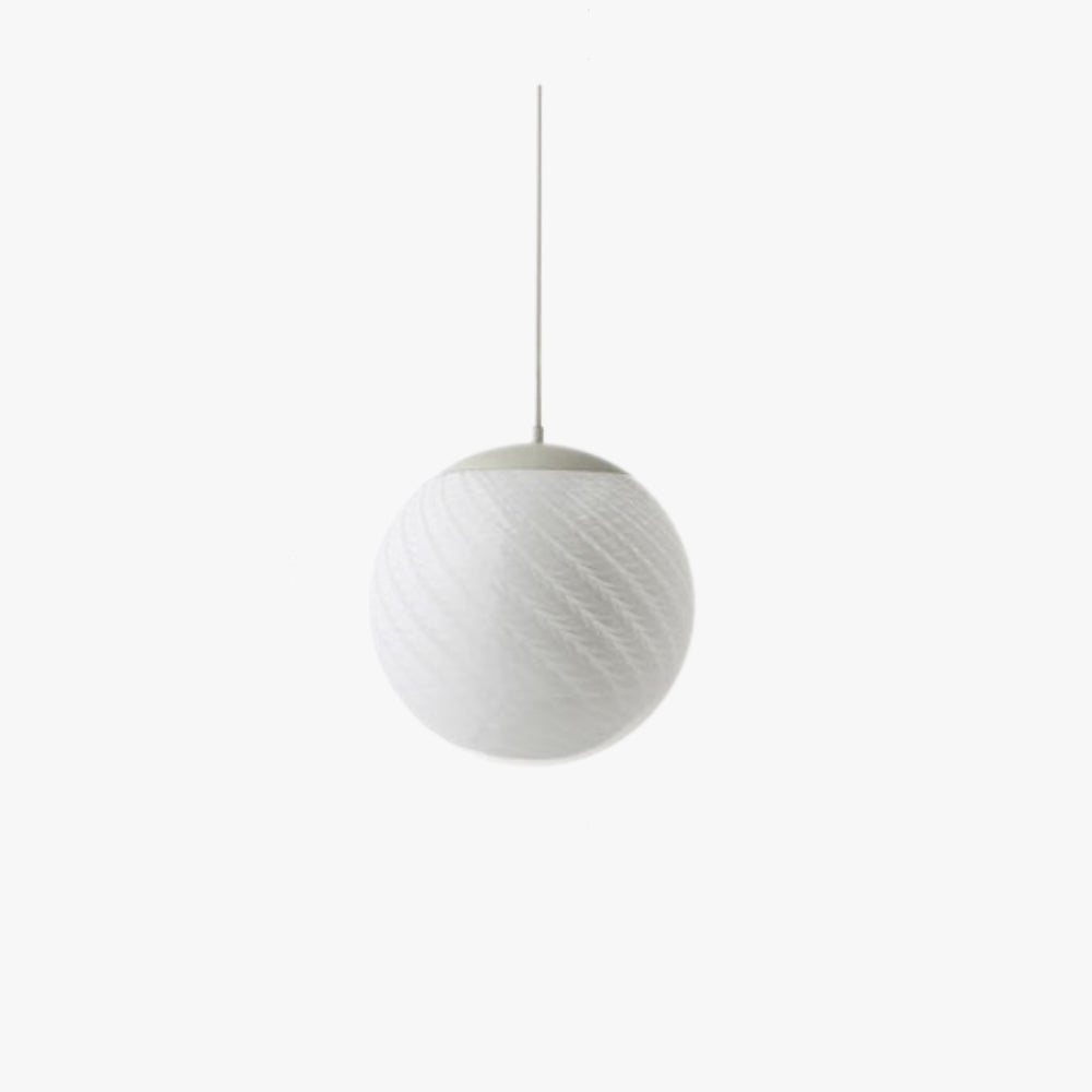 Spherical Glass Pendant Light with Adjustable Length