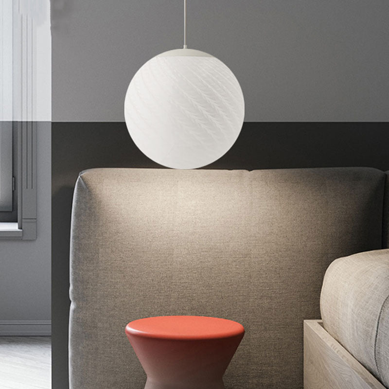 Spherical Glass Pendant Light with Adjustable Length