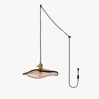 Vintage Pendant Light & Floral Glass Design