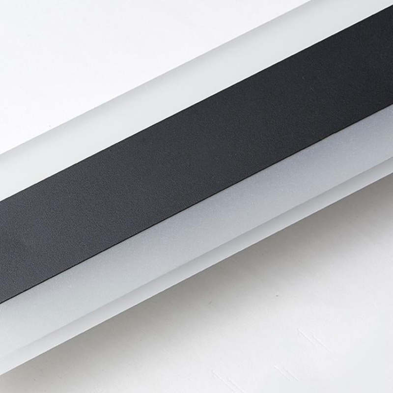 Waterproof Black LED Outdoor Wall Lamp with Modern Linear Design