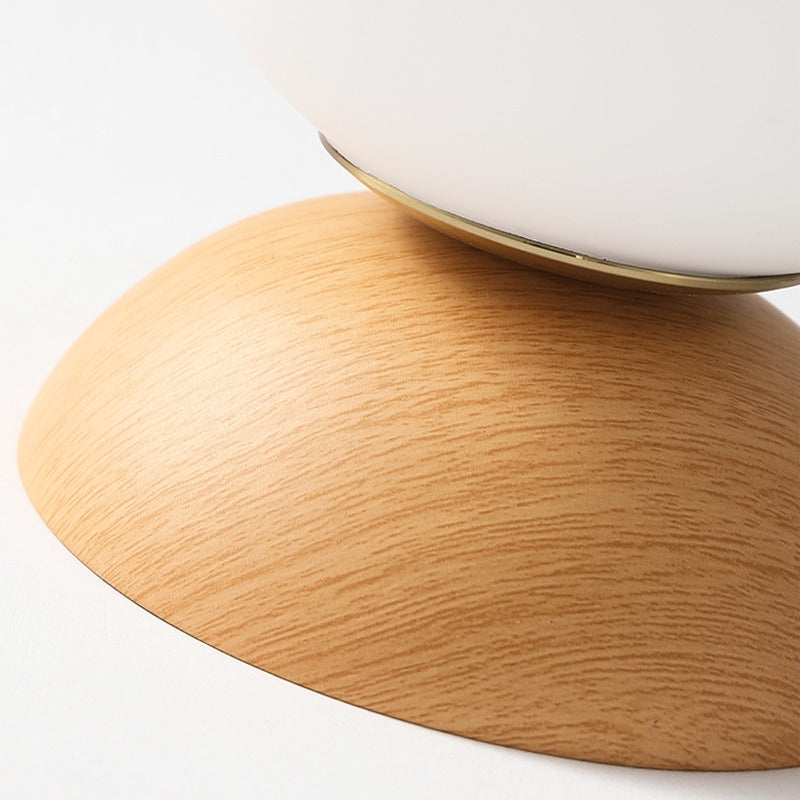 Wood & Walnut Pendant Light – Globe Shade