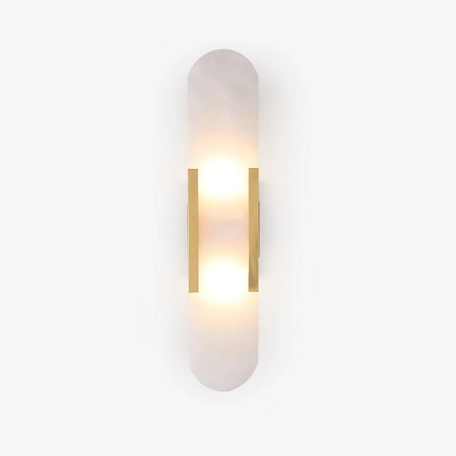 Alabaster & Marble Wall Lamp – Modern Design & Brass Accents