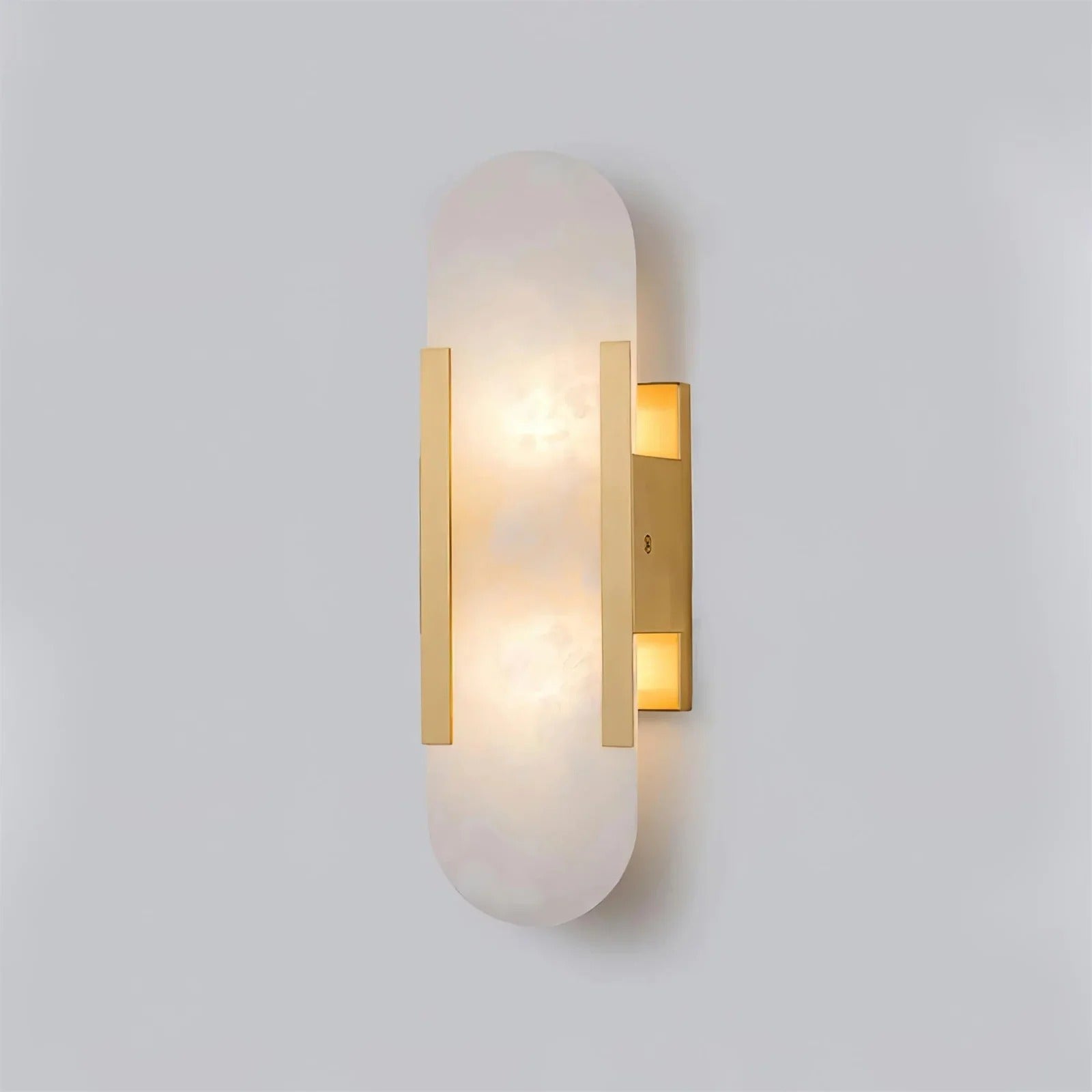 Alabaster & Marble Wall Lamp – Modern Design & Brass Accents