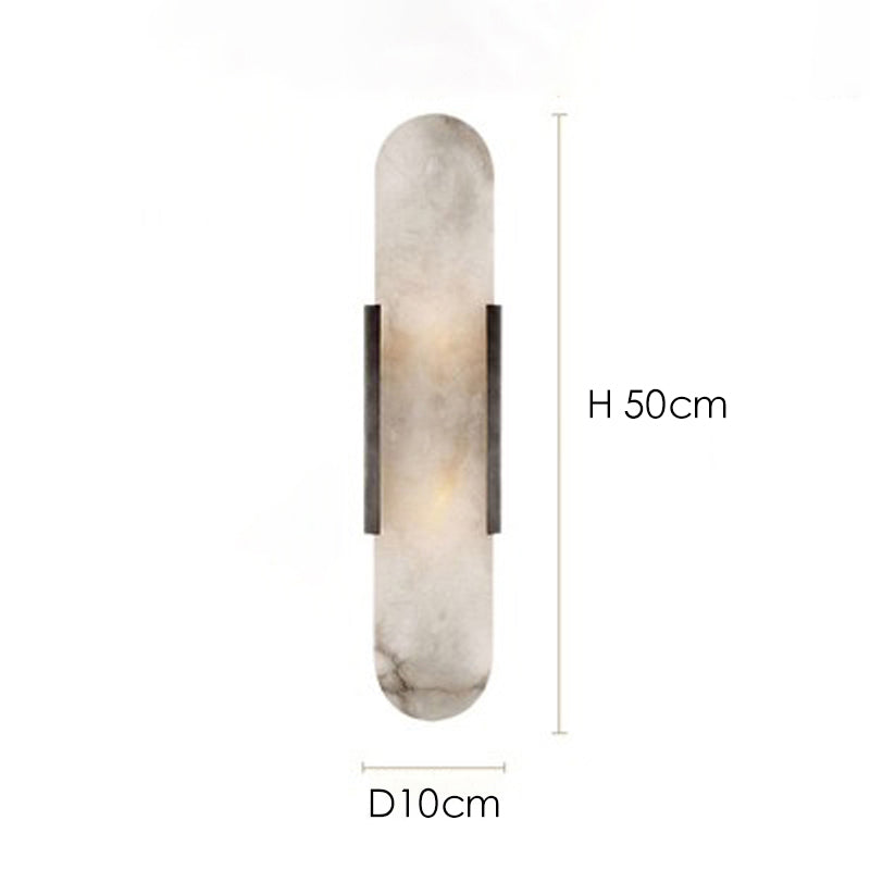 Alabaster & Marble Wall Lamp – Modern Design & Brass Accents