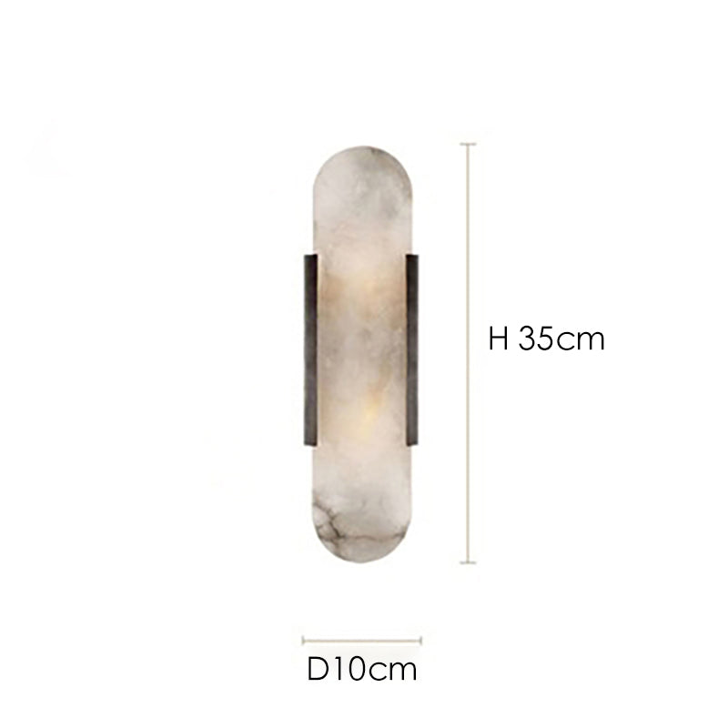 Alabaster & Marble Wall Lamp – Modern Design & Brass Accents