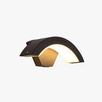 Arc-Shaped Outdoor Wall Lamp – Black, Motion Sensor or Steady