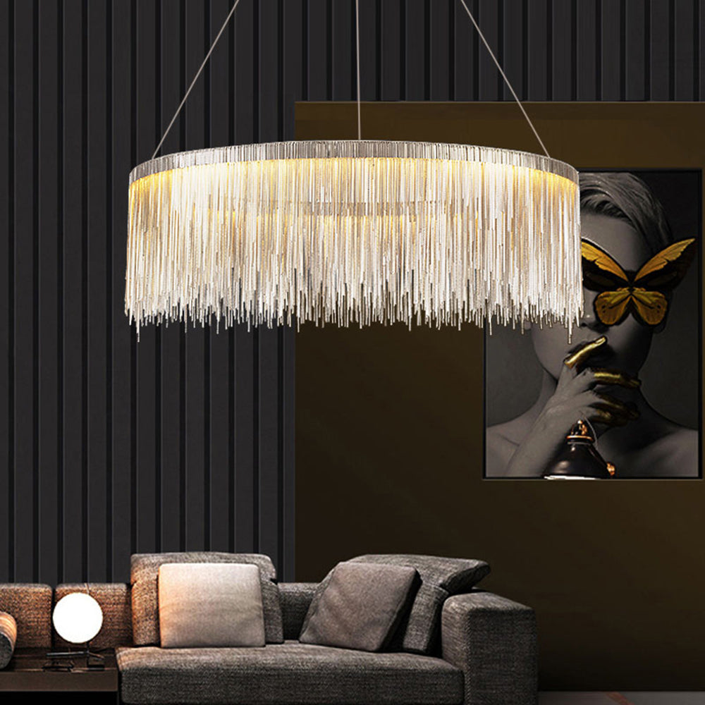 Art Deco Pendant Light – Elegant Tassel Chain Design