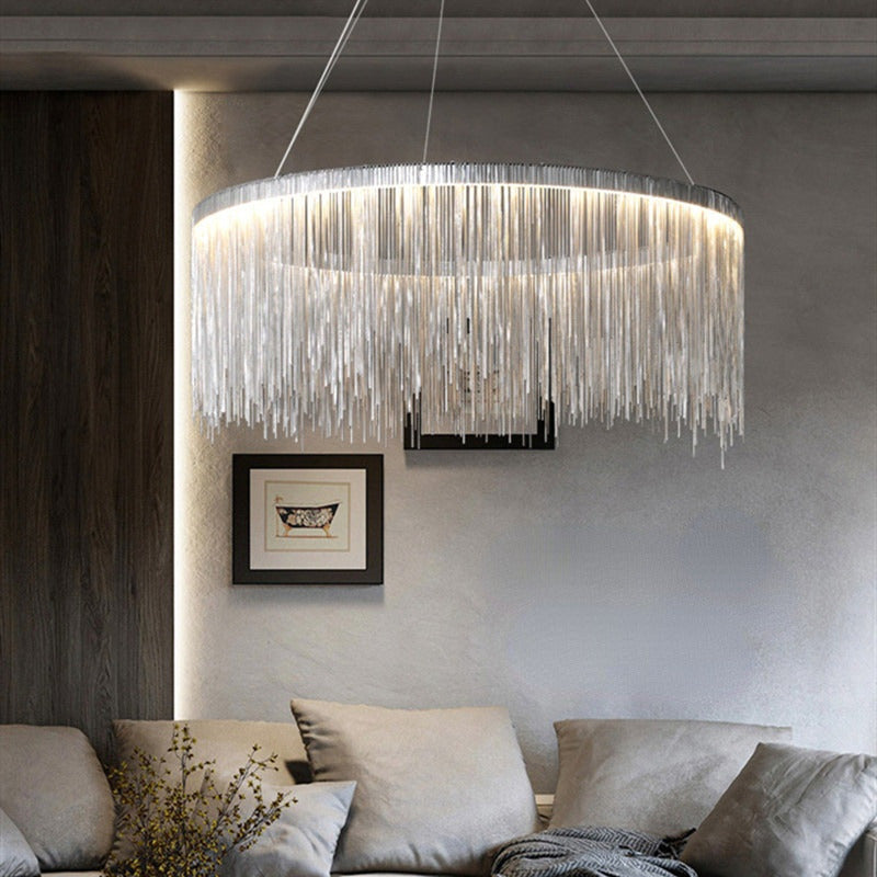 Art Deco Pendant Light – Elegant Tassel Chain Design