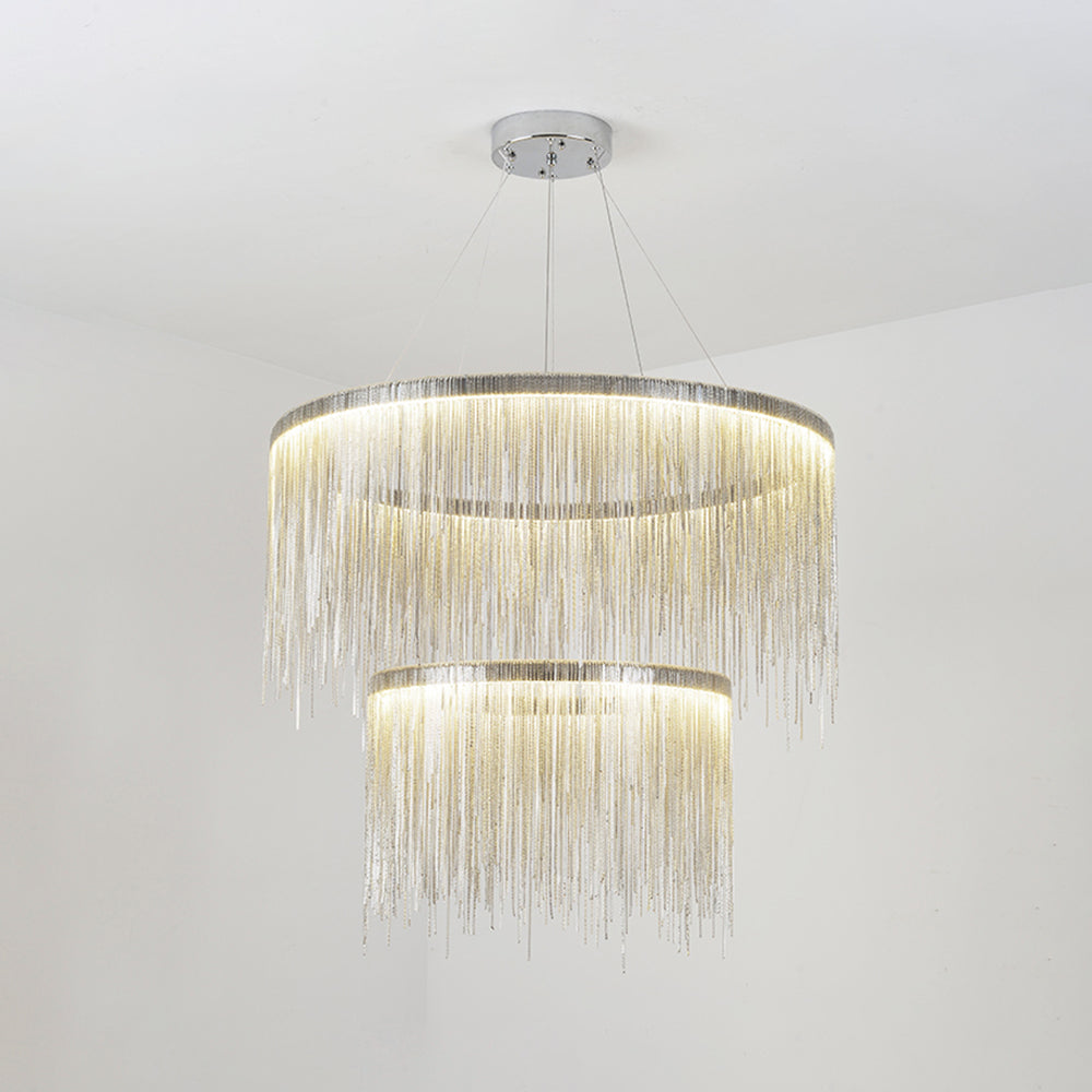 Art Deco Pendant Light – Elegant Tassel Chain Design