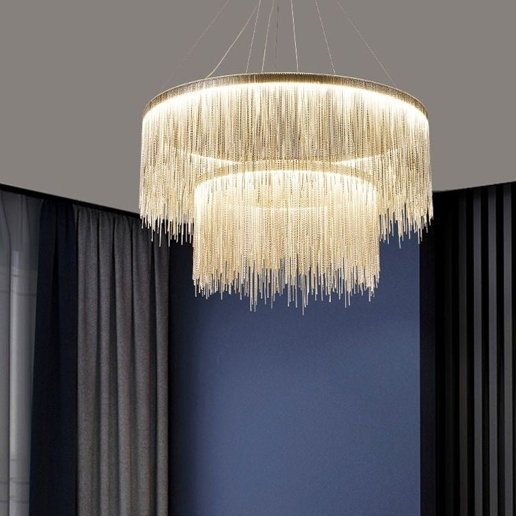 Art Deco Pendant Light – Elegant Tassel Chain Design