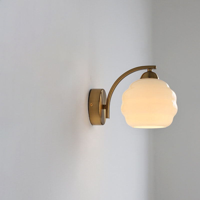 Art Deco Wall Lamp – Vintage Glass Shade