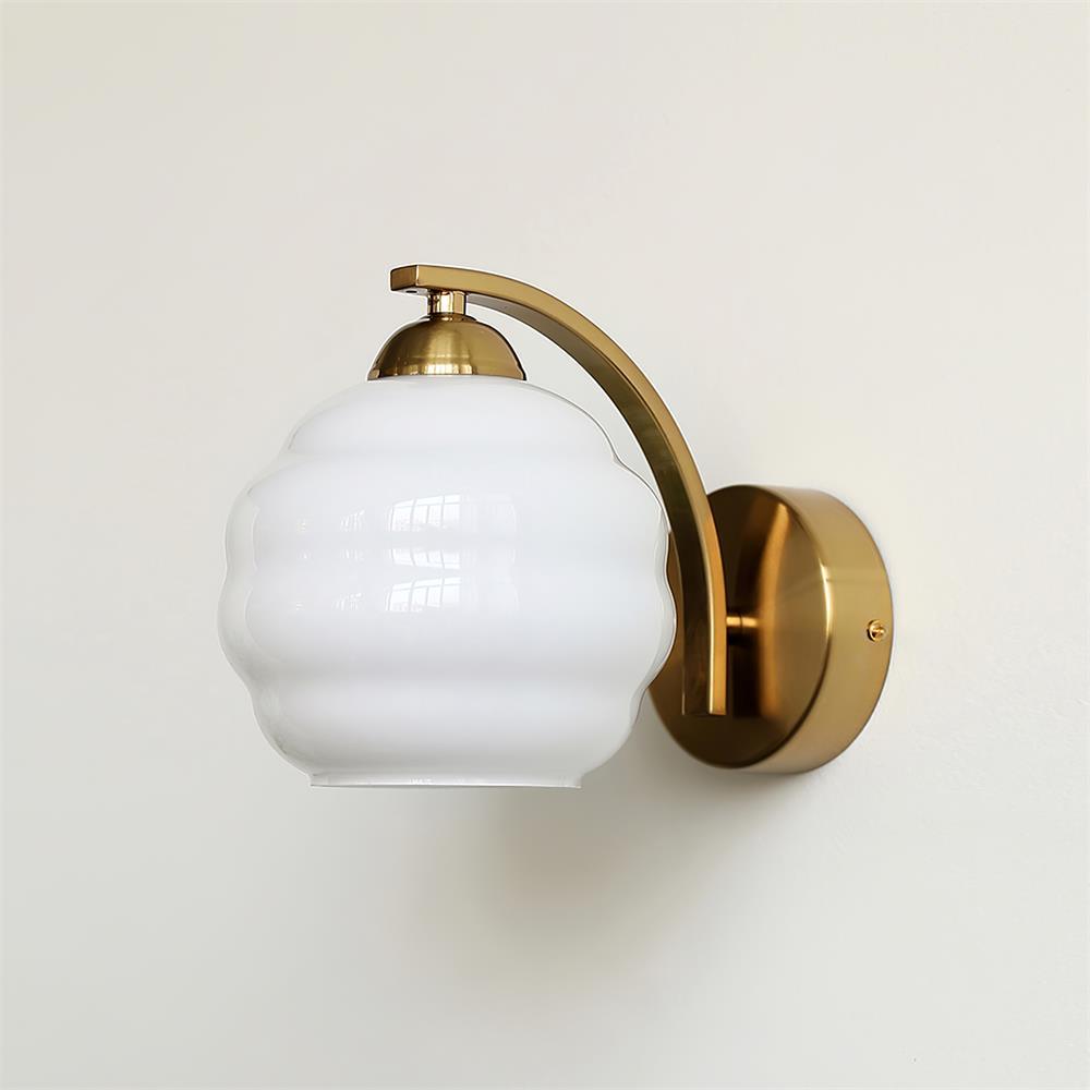 Art Deco Wall Lamp – Vintage Glass Shade