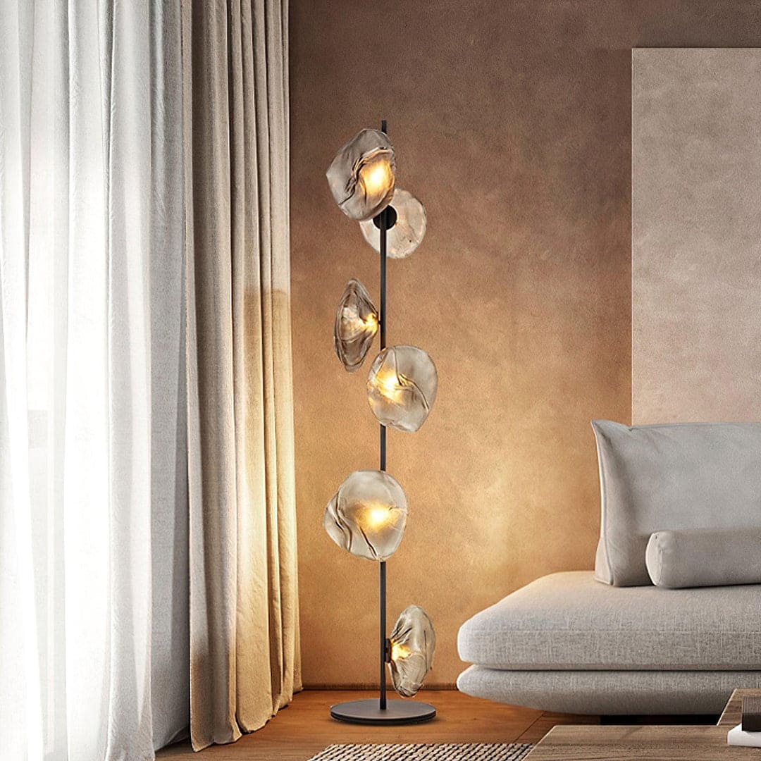 Artistic Glass Petals Standing Lamp