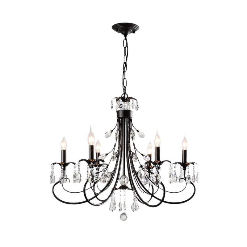 Black Crystal Chandelier – Modern Candle Design