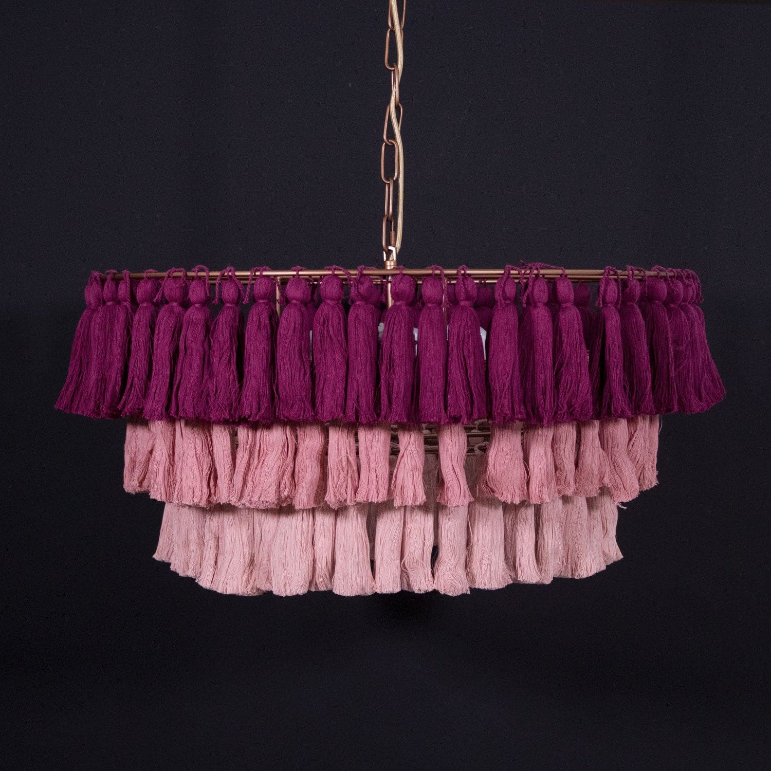 Bohemian Tassel Chandelier - Handmade Rope Design