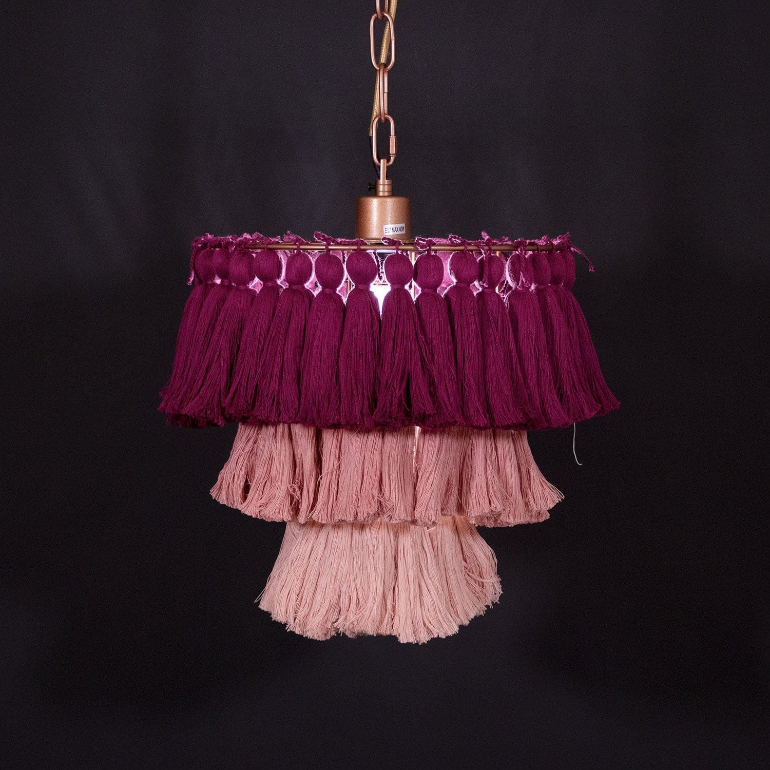 Bohemian Tassel Chandelier - Handmade Rope Design