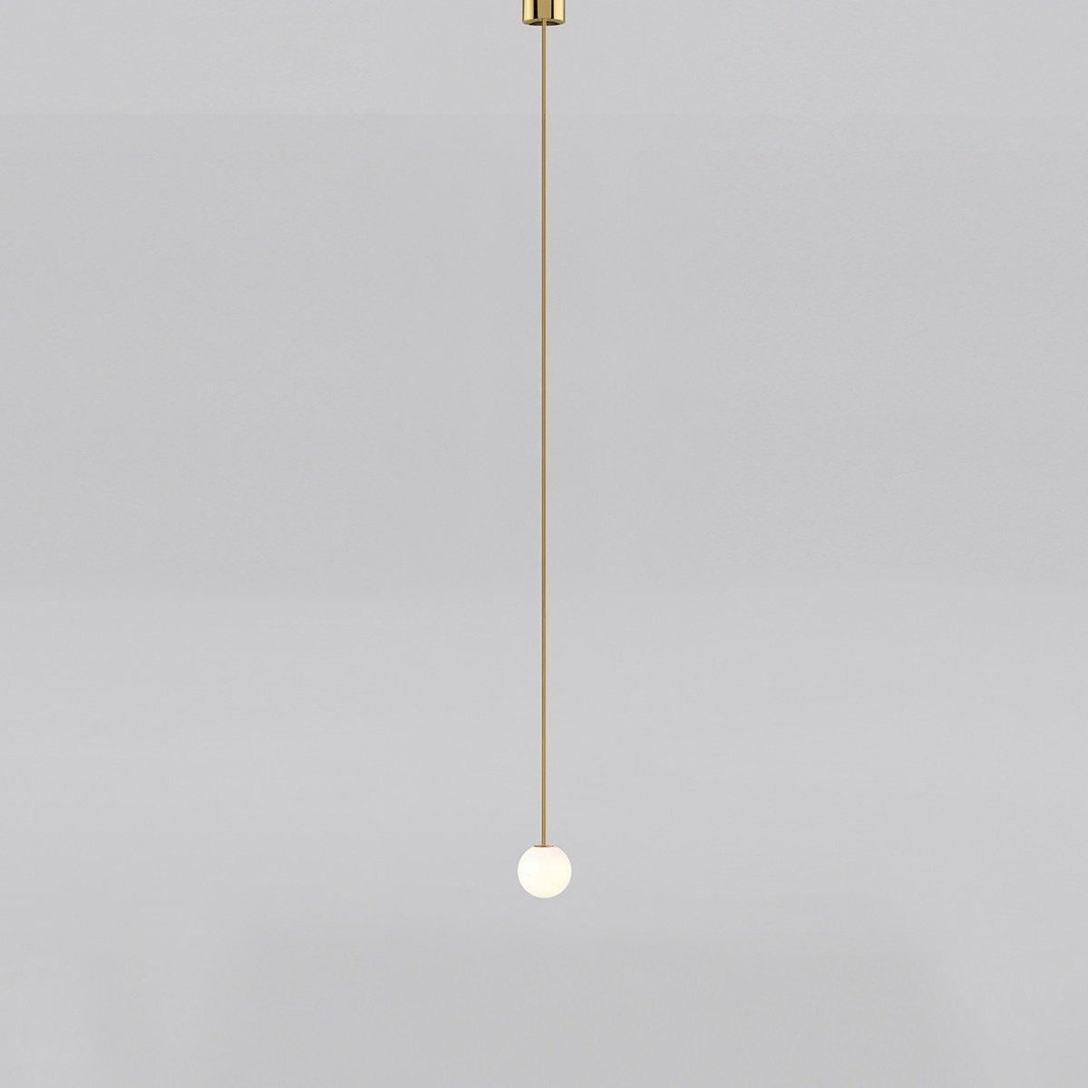 Brass Architectural Pendant Light - Modern Globe Design