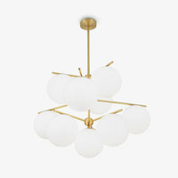 Classic Modern Glass Ball Chandelier – Convertible Design