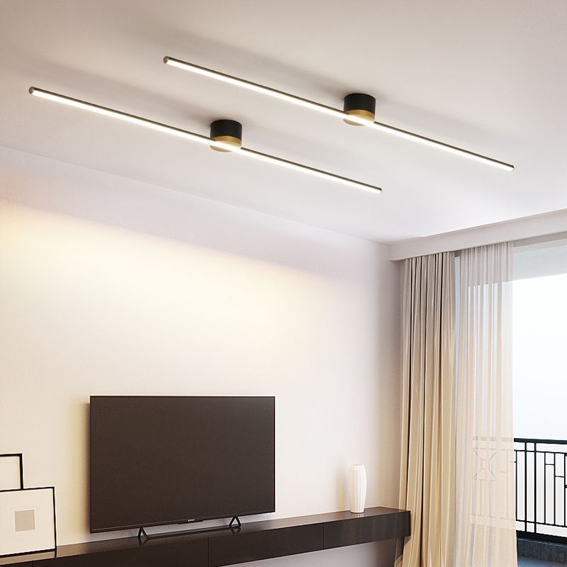 Contemporary Linear Ceiling Light – Energy-Saving LED