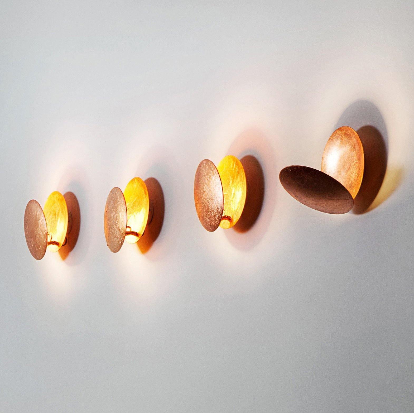 Contemporary Moon Wall Lamp – Metallic Finish