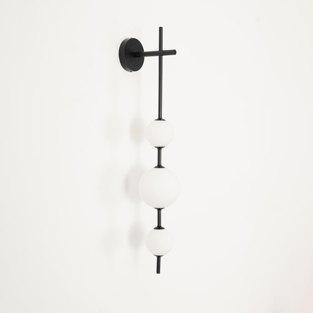 Contemporary Vertical Globe Wall Sconce – Matte White