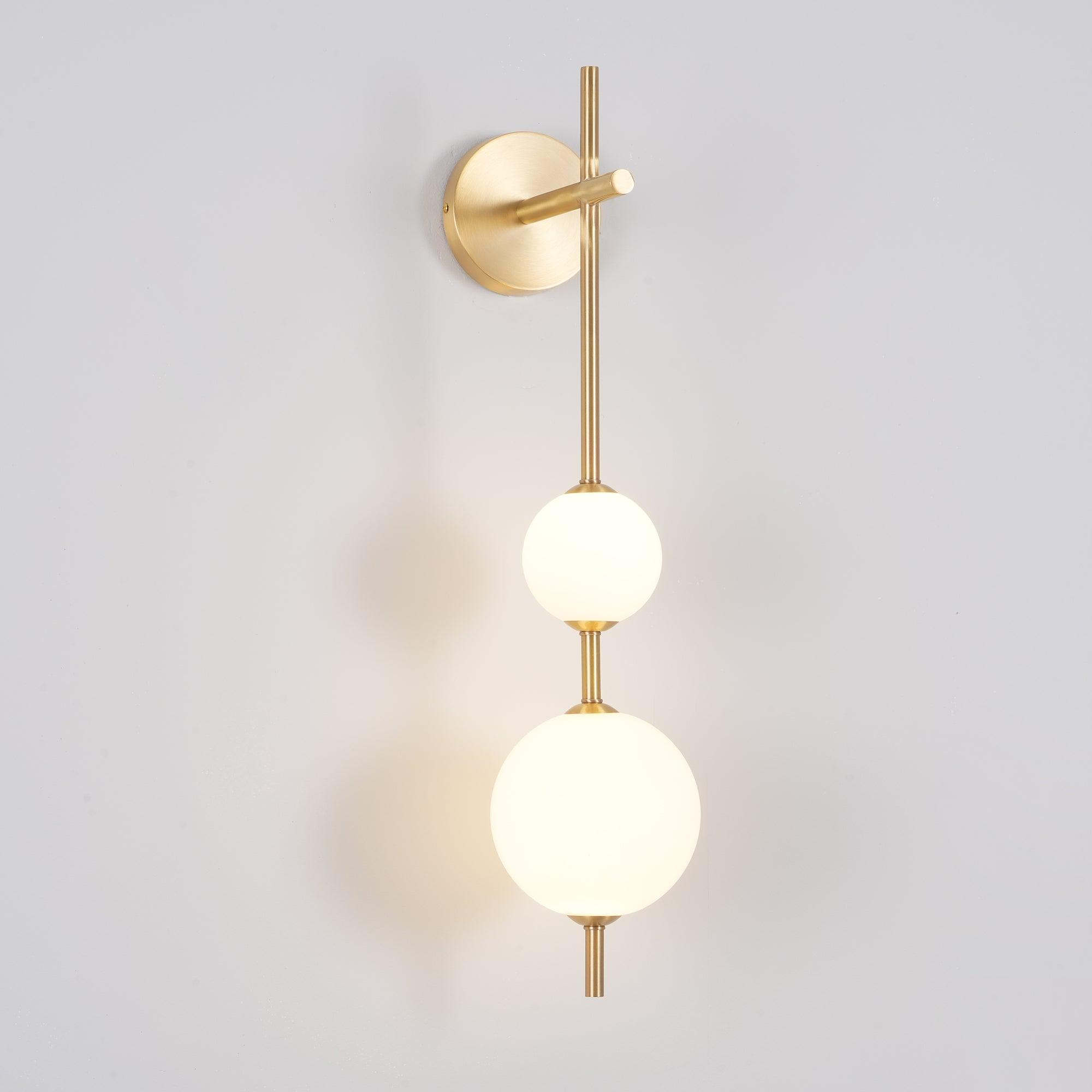 Contemporary Vertical Globe Wall Sconce – Matte White