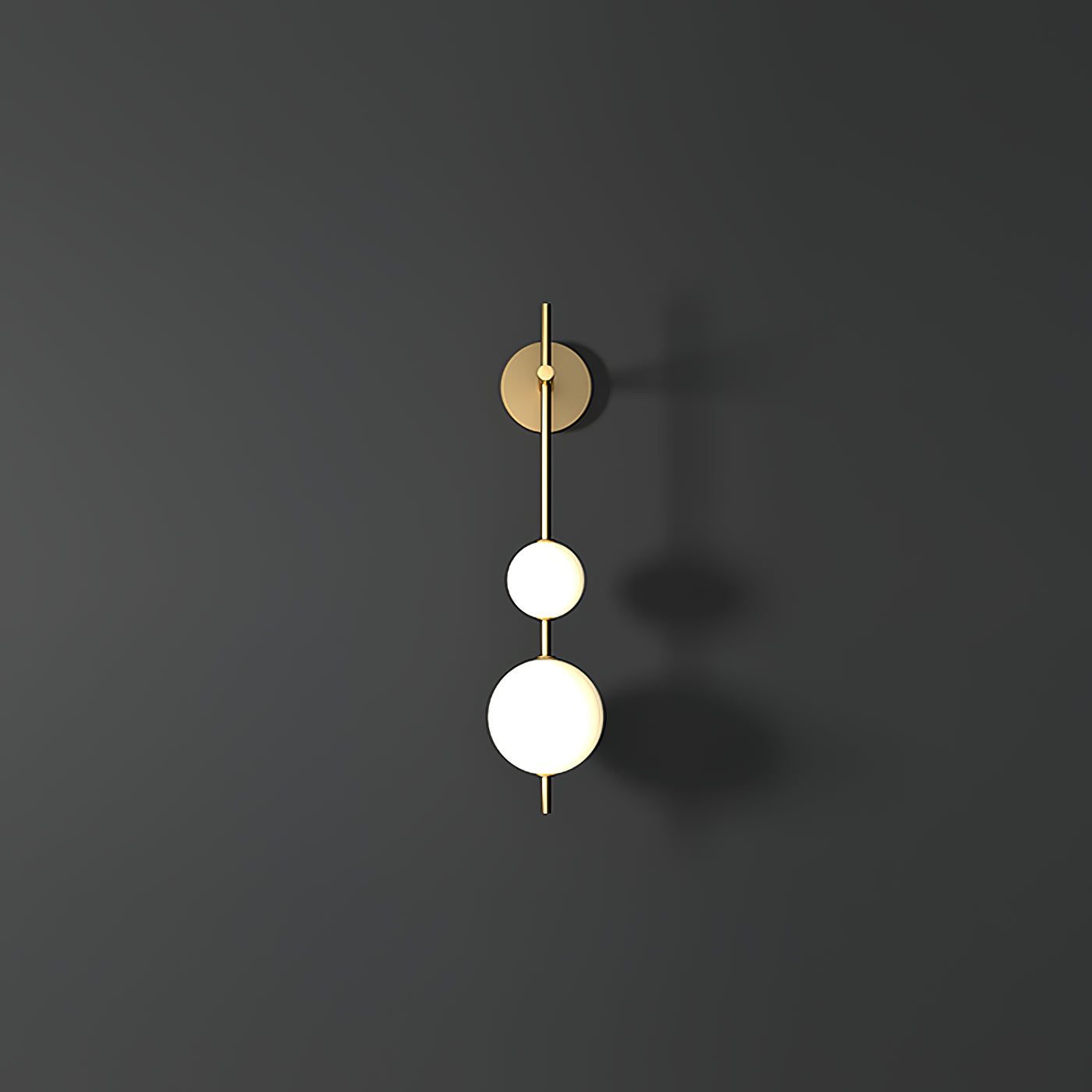 Contemporary Vertical Globe Wall Sconce – Matte White