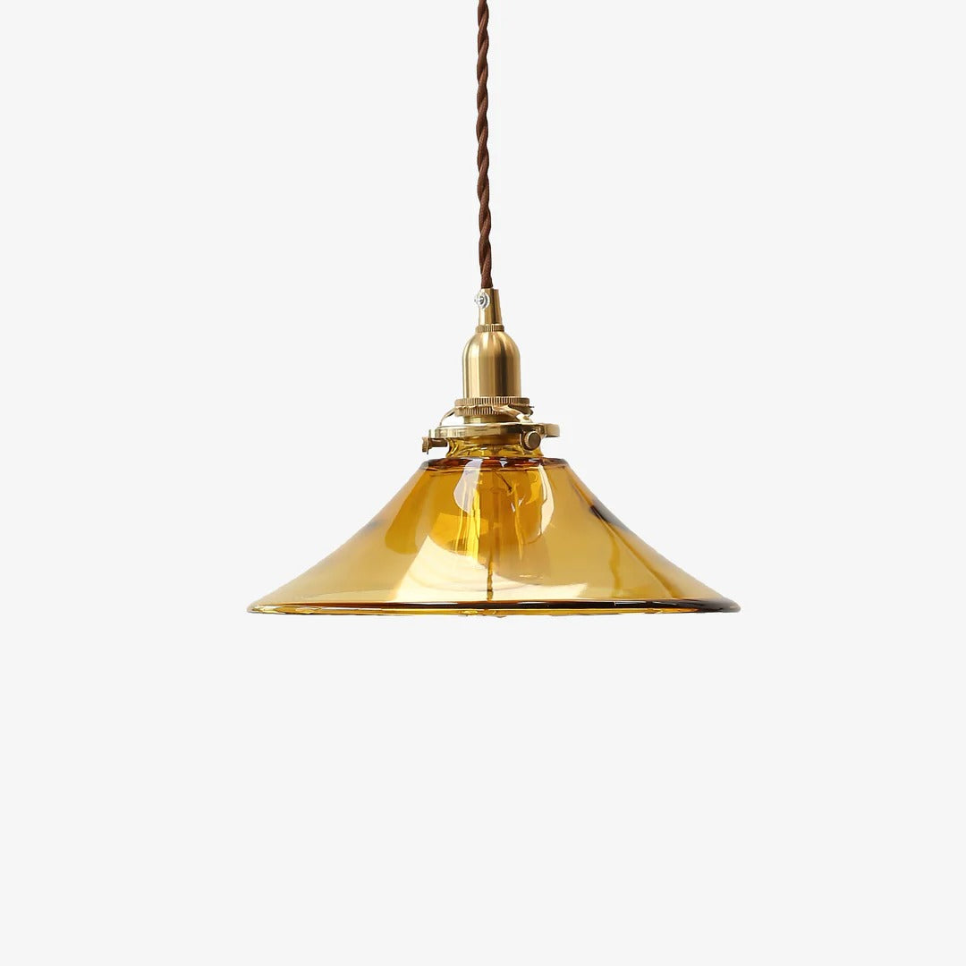 Cozy Amber Glass Pendant Light