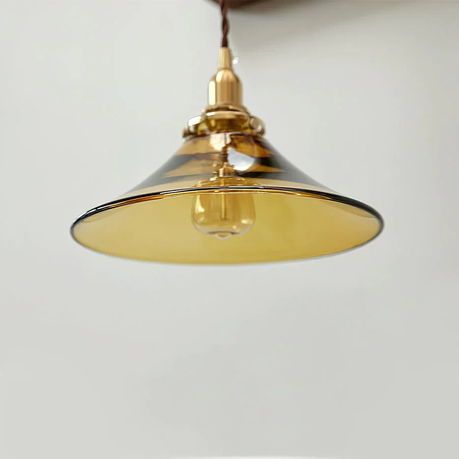 Cozy Amber Glass Pendant Light