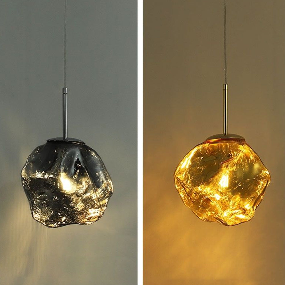 Creative Lava Glass Pendant Lamp – Irregular Rock Shape