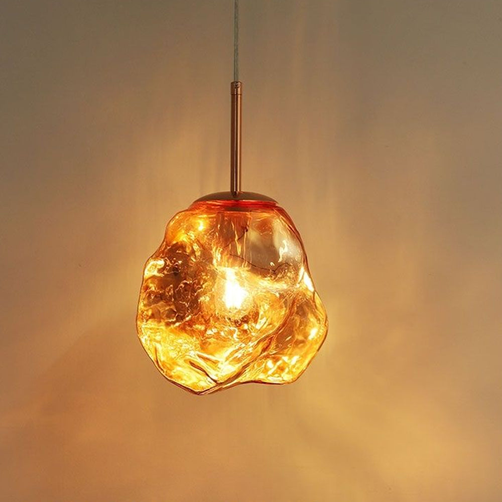 Creative Lava Glass Pendant Lamp – Irregular Rock Shape