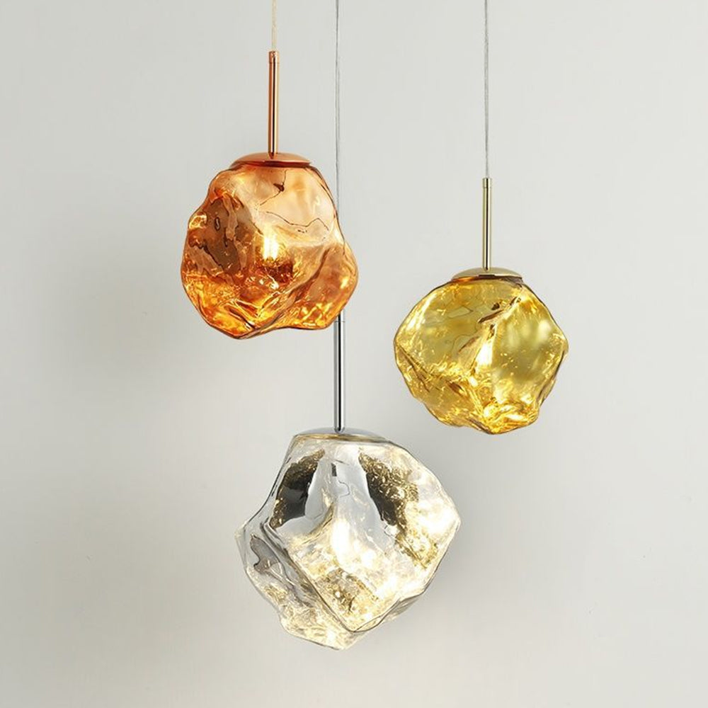 Creative Lava Glass Pendant Lamp – Irregular Rock Shape