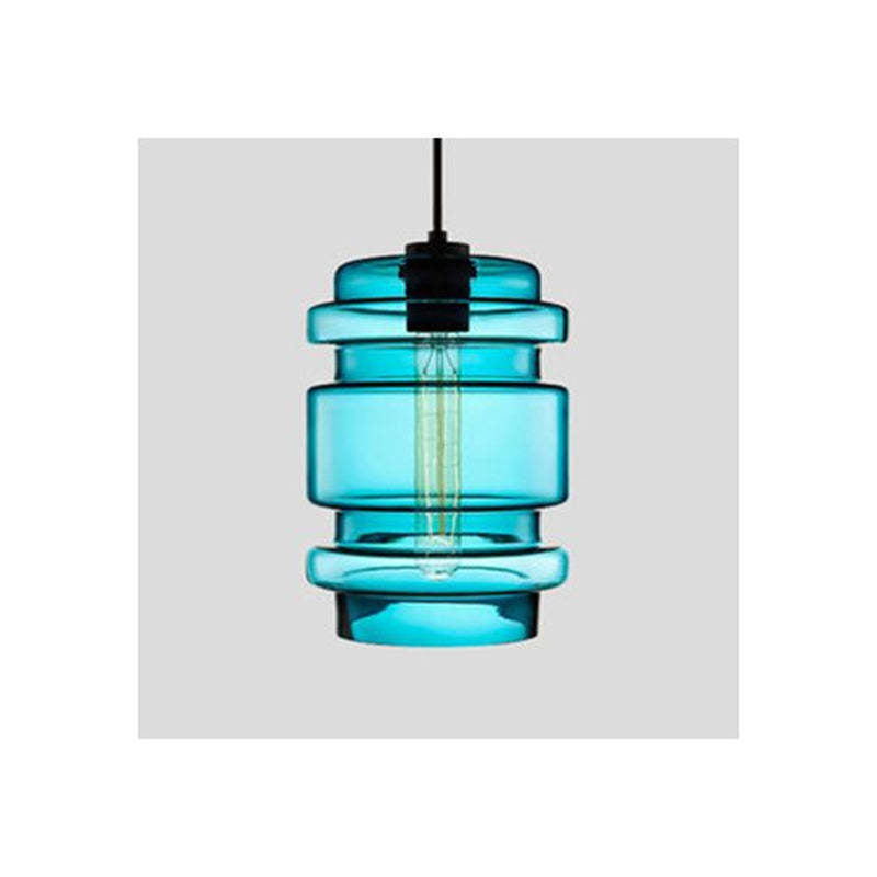 Elegant Glass and Metal Pendant Lamp - Art Deco Statement