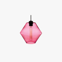 Elegant Glass and Metal Pendant Lamp - Art Deco Statement