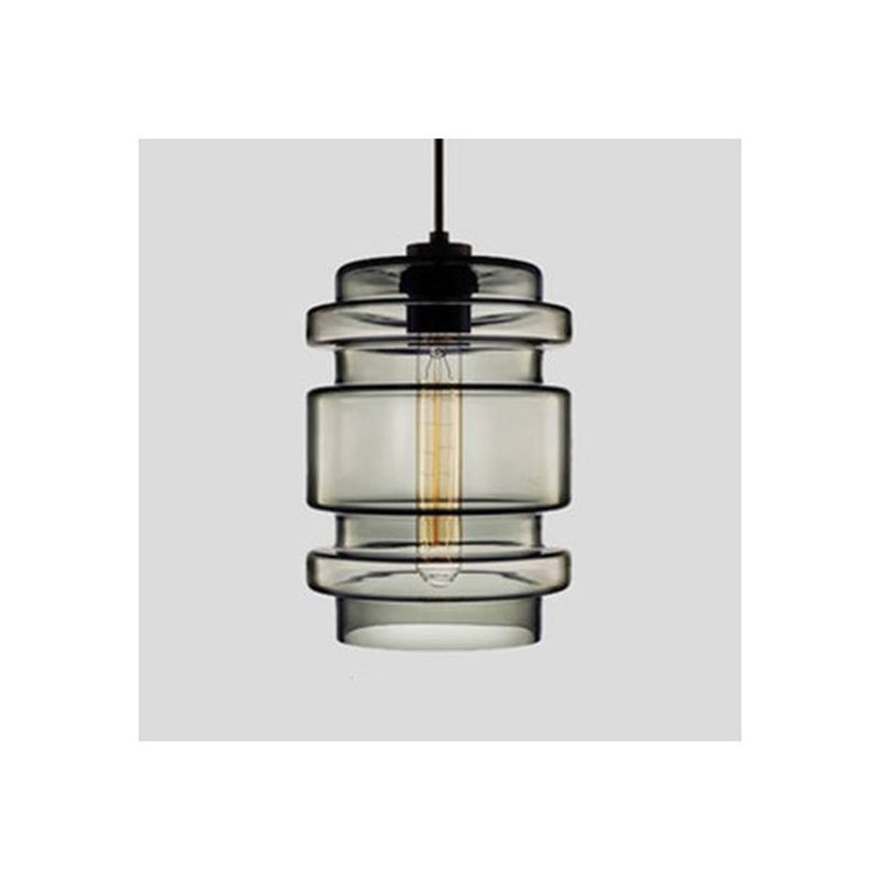 Elegant Glass and Metal Pendant Lamp - Art Deco Statement