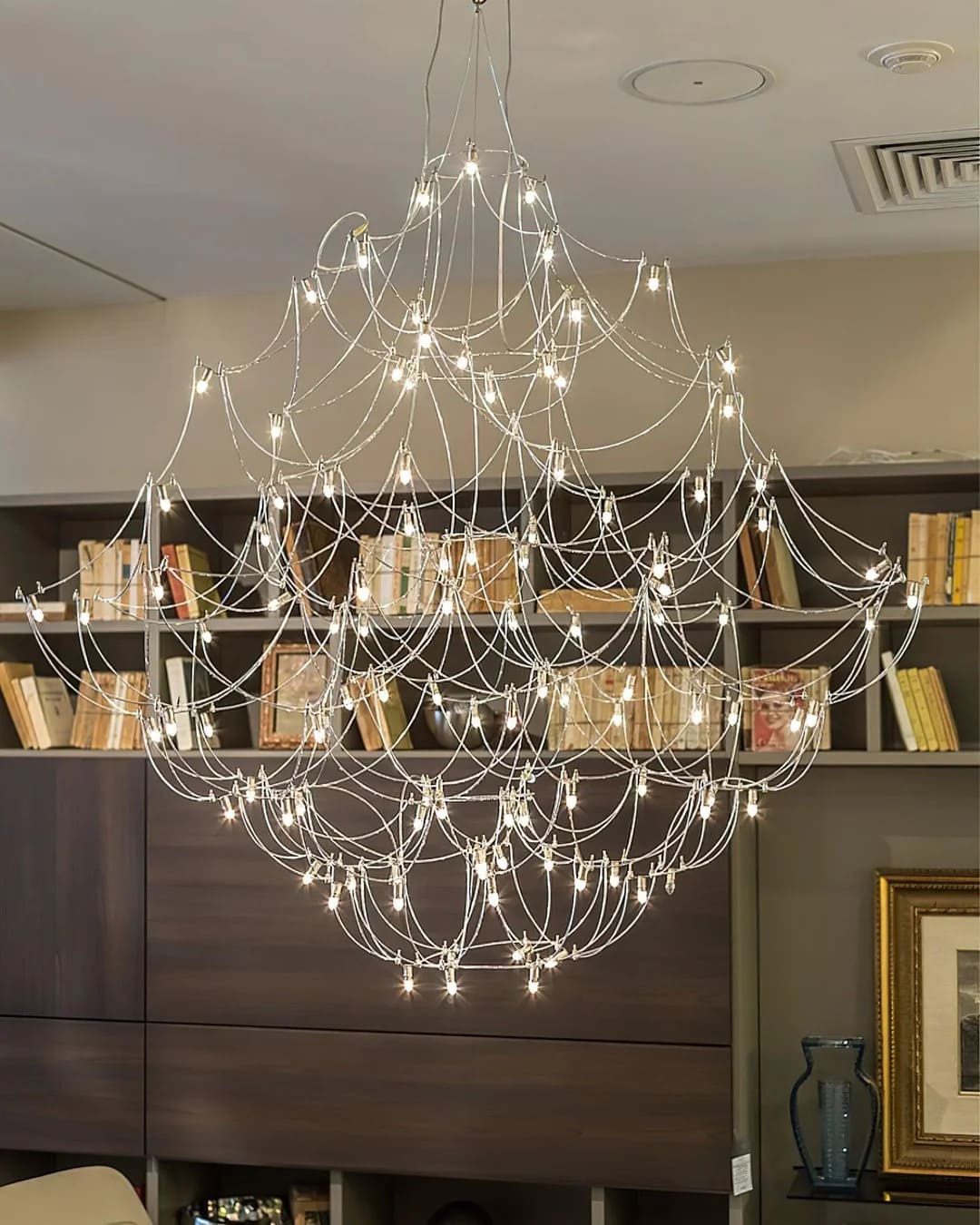 Elegant LED Filament Chrome Chandelier