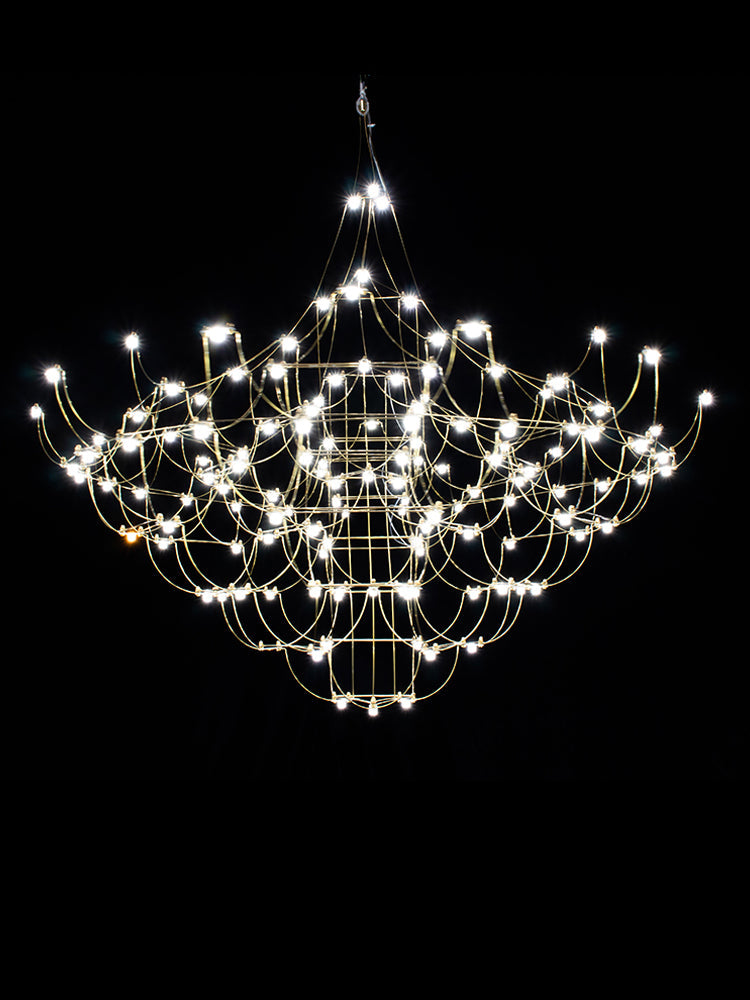 Elegant LED Filament Chrome Chandelier