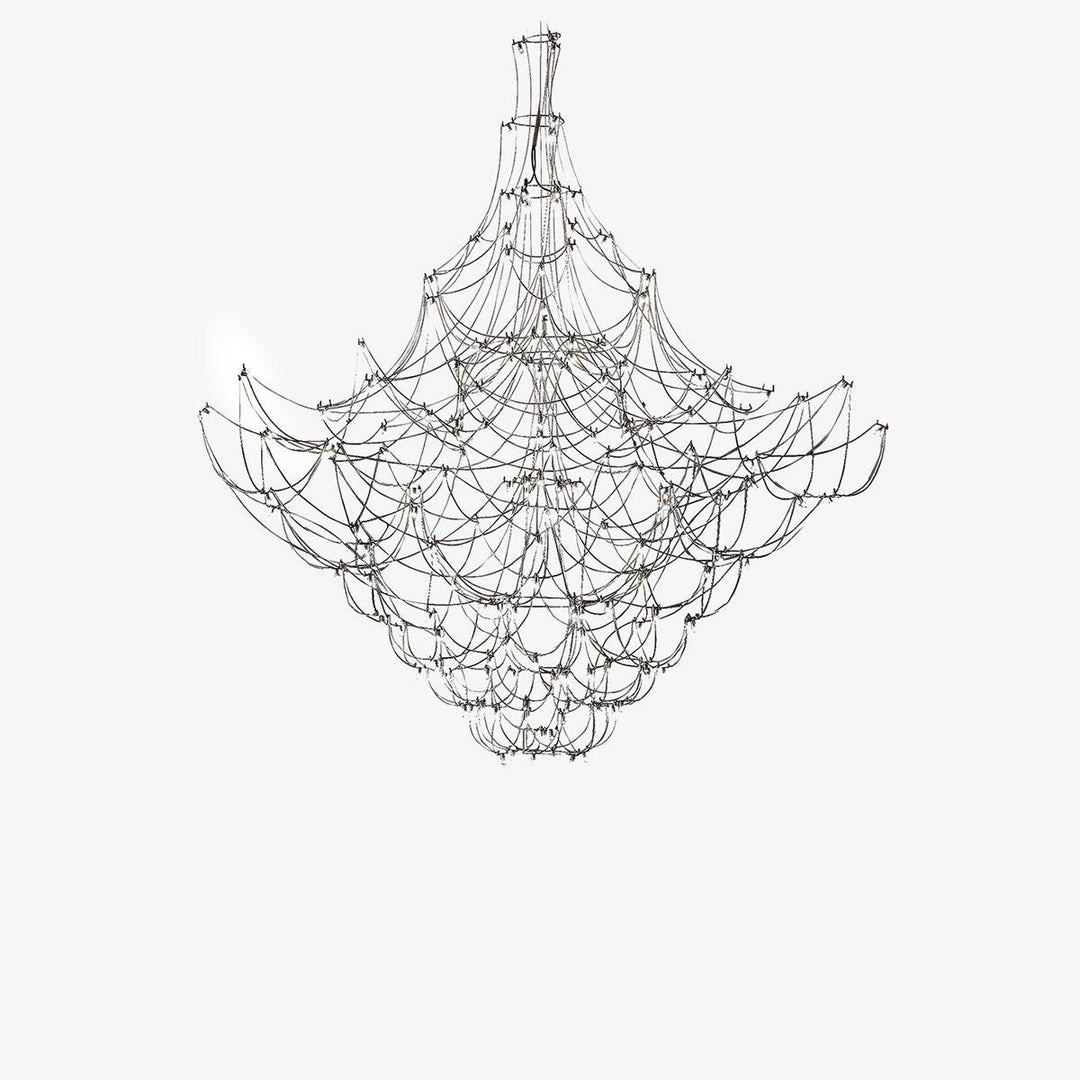 Elegant LED Filament Chrome Chandelier