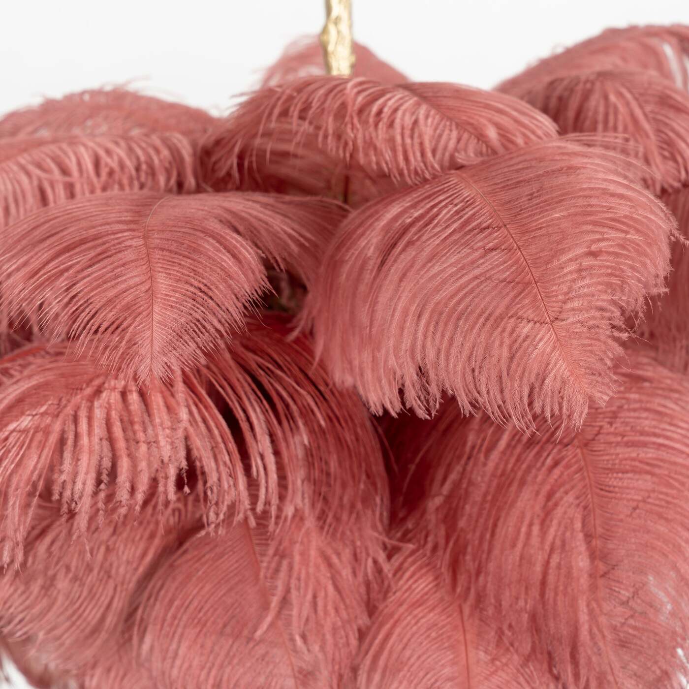 Elegant Ostrich Feather Chandelier - Handmade Luxury