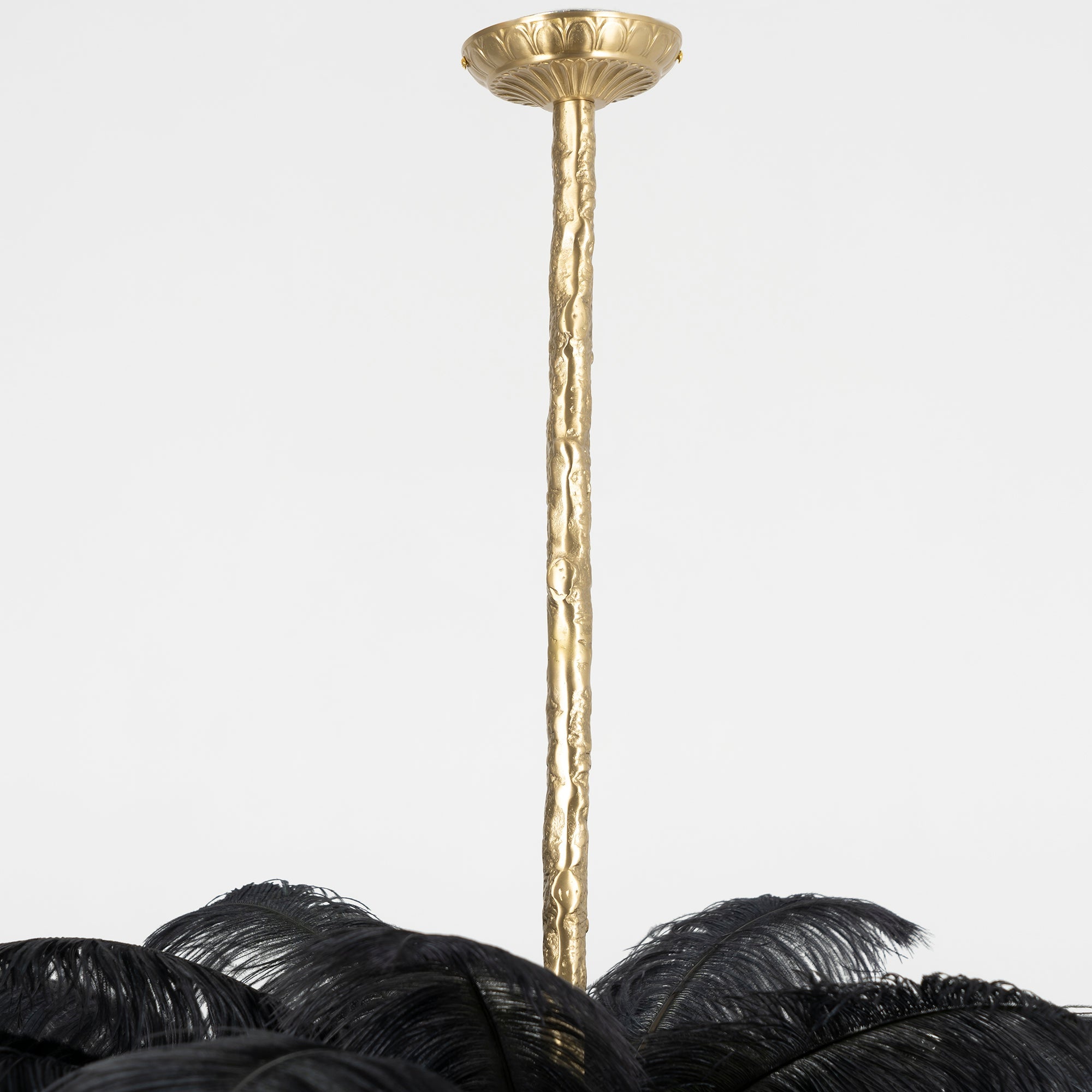 Elegant Ostrich Feather Chandelier - Handmade Luxury